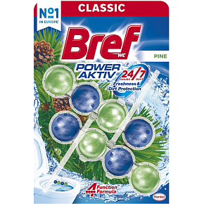 Bref WC block Power Aktiv Pine, 2× 50 g