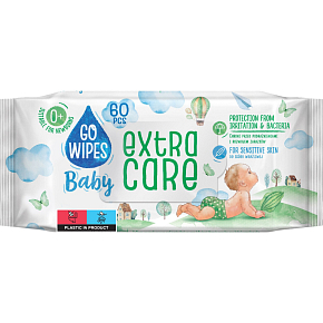 Go Wipes Baby Extra Care Baby Wet Wipes, 60 pcs