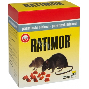 Ratimor paraffin blocks poison for exterminating rodents with high resistance to moisture 250 g