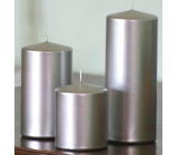 Lima Metal Series candle silver cylinder 60 x 120 mm 1 piece