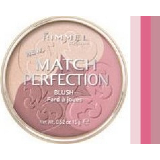 Rimmel London Match Perfection Trio Blush 003 Medium 15 g