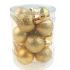 Flask mini gold mix of surfaces for hanging 2.5 cm in a cylinder of 12 pieces