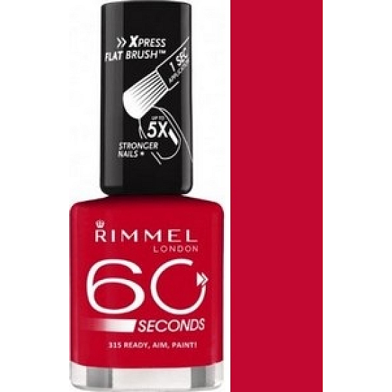 Rimmel London 60 Seconds nail polish 315 Ready, Aim, Paint! 8 ml