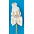 Snowman on gold hologram ball pen 8 + 19 cm
