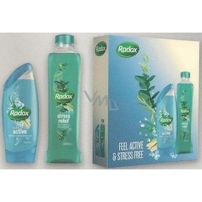 Radox Feel Active shower gel 250 ml + Feel Stress Relief bath foam 500 ml, cosmetic set