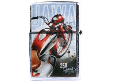Bohemia Gifts & Cosmetics Retro zapalovač kovový benzínový s potiskem Motorka Jawa 5,5 x 3,5 x 1,2 cm