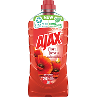 Ajax for Floors and Surfaces Floral Fiesta Red Flowers Universal Cleaning Agent, Poppy, 1 L