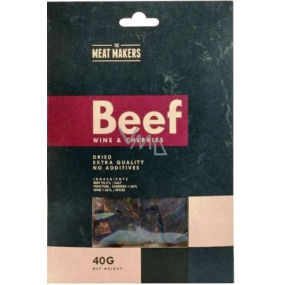 Jerky Wine & Cherries Meat Makers Beef Flavored with Sliced Beef Legs Preserved by Drying 40 g