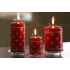 Lima Heart print candle red cylinder 50 x 80 mm 1 piece