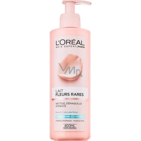 Loreal Paris Fleurs Rares Lait Démaquillant make-up remover with rare flower extracts for normal to combination skin 400 ml
