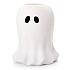 Yankee Candle Halloween Glowing Ghost ceramic candlestick on a votive tea candle size 12 x 14 cm