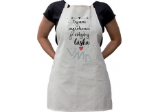 Bohemia Gifts Kitchen apron with print Secret ingredients, length 75 cm