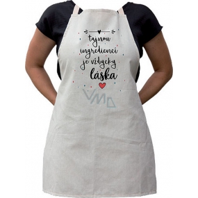 Bohemia Gifts Kitchen apron with print Secret ingredients, length 75 cm