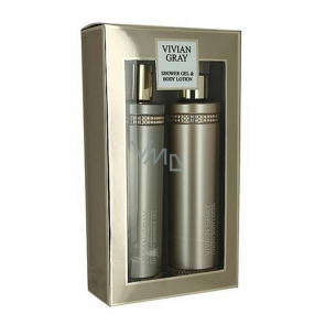 Vivian Gray Crystal In Brown luxury shower gel 250 ml + body lotion 250 ml, cosmetic set