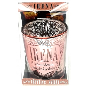 Albi Shimmering candle holder made of glass for tea candle IRENA, 7 cm