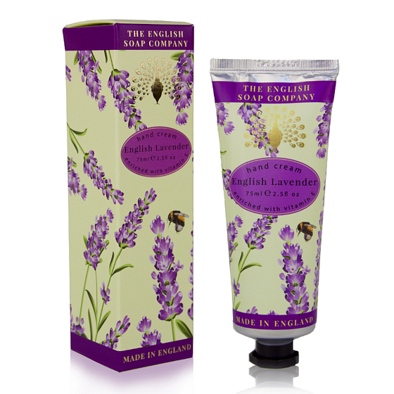 English Soap English Lavender luxury hand cream with vitamin E and beeswax 75 ml