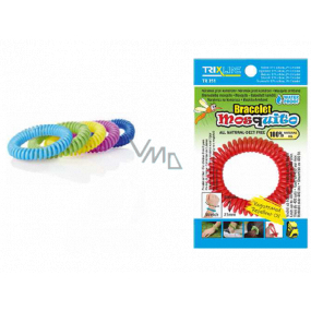 Trixline Mosquito Repellent waterproof bracelet - mosquito net with citriodiol 1 piece, TR 351 random color selection