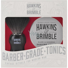 Hawkins & Brimble Men shaving cream 100 ml + shaving brush, cosmetic set for men
