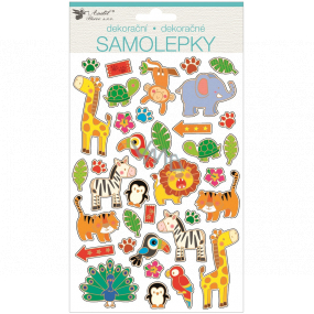 Animal Stickers with Silver Embossing 14 x 25 cm