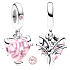 Charm Sterling silver 925 Rose tree of life, one heart, one origin, family bracelet pendant