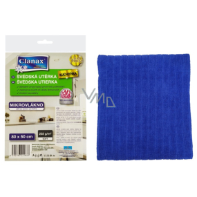 Clanax Swedish microfiber kitchen towel blue 80 x 50 cm 235 g