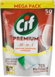 Cif Premium All in 1 Lemon Dishwasher Tablets 50 pcs