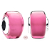 Charm Sterling silver 925 Pink Murano glass bead on bracelet symbol
