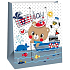 Ditipo Paper gift bag 26,4 x 13,6 x 32,7 cm for children - teddy bear in boat