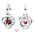 Charm Sterling Silver 925 Red Circle of Eternity July, Pendant Bracelet Symbol