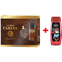 LA RIVE CABANA Eau de Parfum 90 ml + Deodorant Spray 150 ml, Gift Set for Men + La Rive 2in1 Mini Shower Gel 250 ml EXTRA