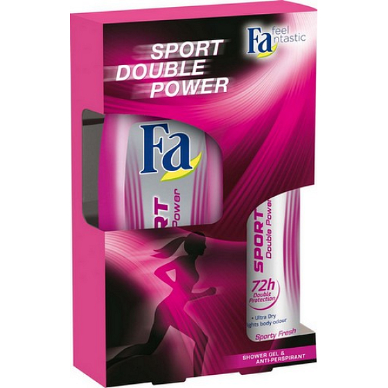 Fa Sport Double Power Sporty Fresh shower gel 250 ml + deodorant spray 150 ml, cosmetic set