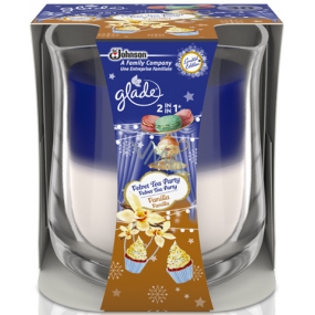 Glade by Brise 2in1 Velvet Tea Party & Vanilla scented candle in glass, burning time up to 30 hours 135 g