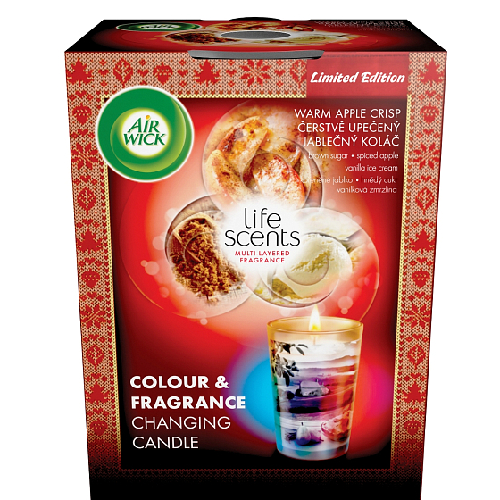Air Wick Multicolor Life Scents Freshly baked apple pie scented candle 140 g