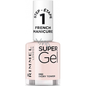 Rimmel London Super Gel French Manicure nail polish 092 Ivory Tower 12 ml