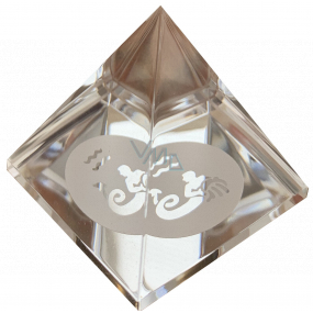 Glass Pyramid clear, Aquarius zodiac sign