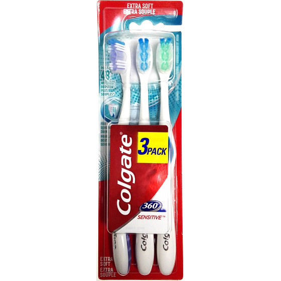 Colgate 360 ° Sensitive Extra Soft soft toothbrush 3 pieces