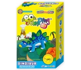 Jumping Clay Dinosaur - Stegosaurus samoschnoucí modelovací hmota 28 g + kostra dinosaura + tvořítko 5+