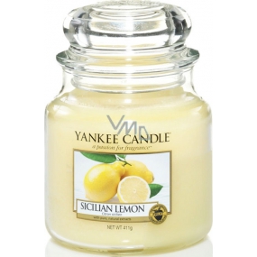 Yankee Candle Sicilian Lemon - Sicilian lemon scented candle Classic medium glass 411 g