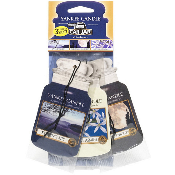 Yankee Candle Evening Stroll - Composition of three scents Classic scented car tag paper set 3 pieces x 12 g