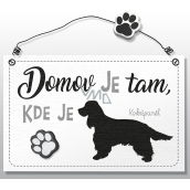 Nekupto Pets wooden sign Cocker Spaniel 155 x 98 x 5 mm