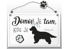 Nekupto Pets wooden sign Cocker Spaniel 155 x 98 x 5 mm