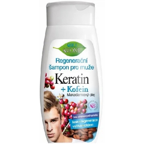 Bione Cosmetics for Men Keratin & Caffeine Regenerating Hair Shampoo 260 ml