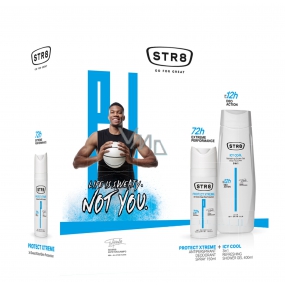 Str8 Protect Extra antiperspirant deodorant spray for men 150 ml + shower gel 400 ml, cosmetic set