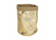 Albi Eko basket made of washable paper, small - gold, height 14 cm
