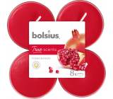 Bolsius True Scents Pomegranate - Pomegranate maxi scented tealights 8 pieces, burning time 8 hours