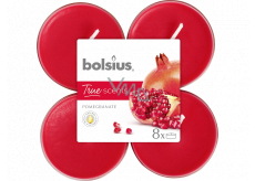 Bolsius True Scents Pomegranate - Pomegranate maxi scented tealights 8 pieces, burning time 8 hours