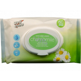 Well Done Wet Toilet Wipes Chamomile wet toilet paper with the scent of chamomile 60 pieces