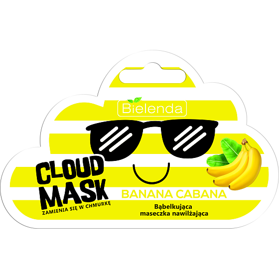 Bielenda Cloud Mask Banana Cabana bubble hydrating face mask for dry skin 6 g