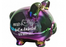 Albi Moneybox piggy rainbow Because shoes and handbags are never enough 15 cm x 12.5 cm x 13 cm