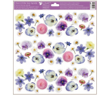 Window film without adhesive pansy stripes 30 x 33,5 cm